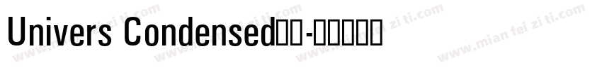 Univers Condensed黑体字体转换